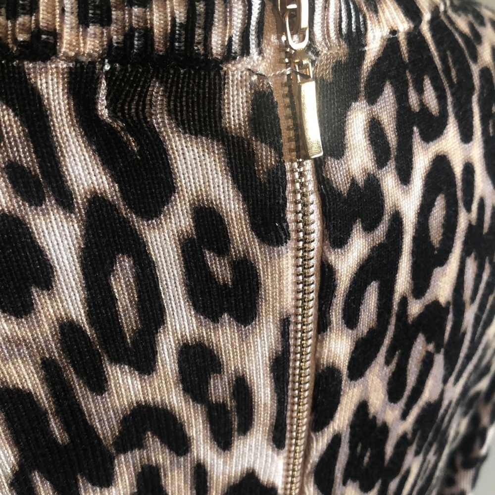Cable & Gauge Animal Print Zip Back Sweater Size XL - Picture 5 of 9